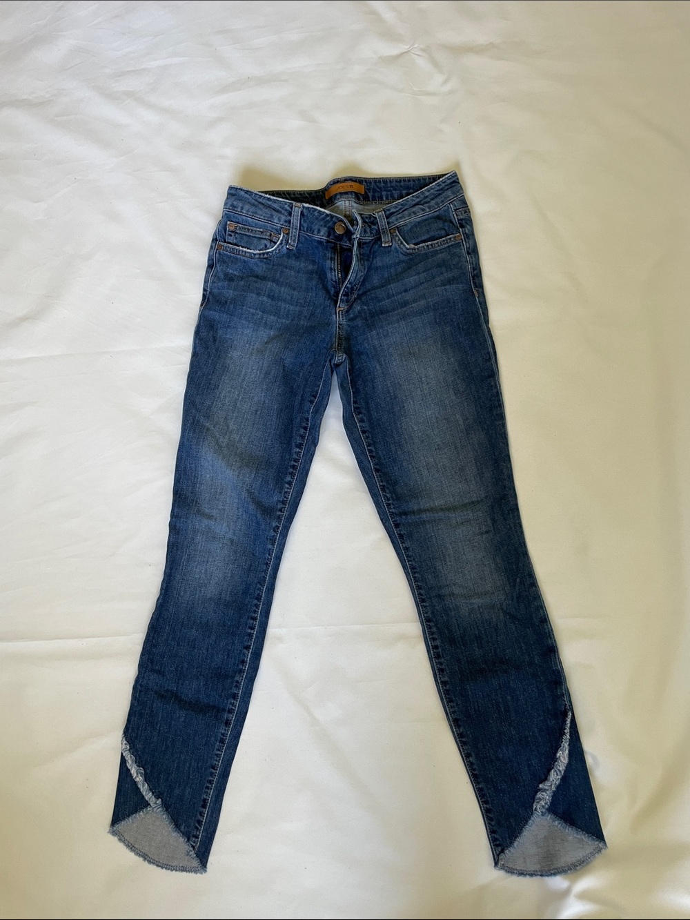 Joes The Icon mid rise skinny ankle Jeans with Raw Hem